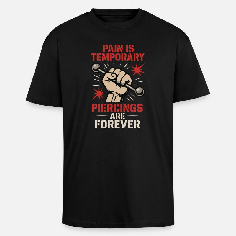 Piercing Addict Body Mod Enthusiast - Unisex Oversized Heavyweight T-shirt - black