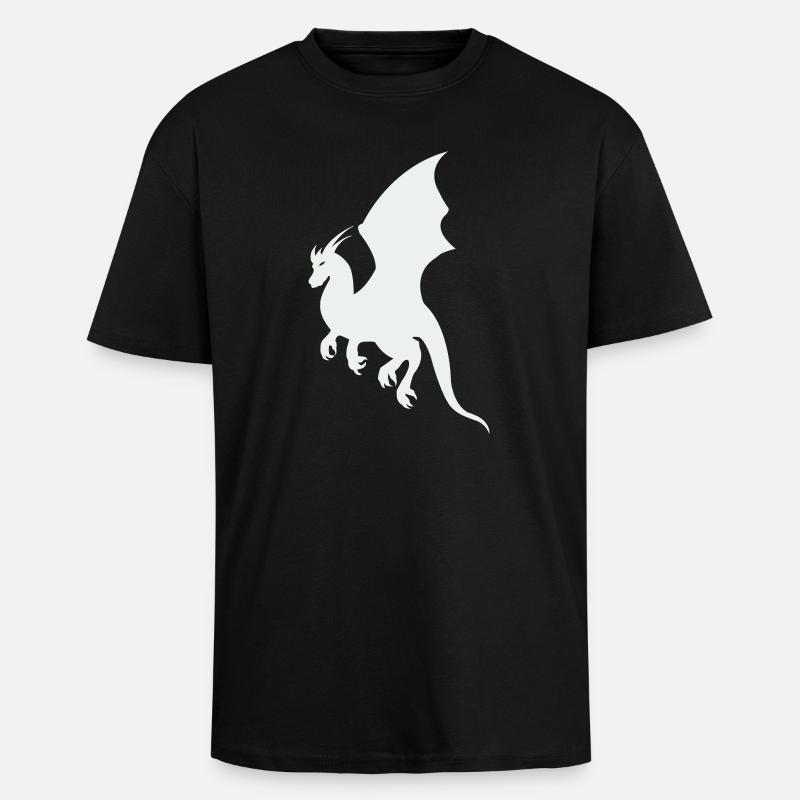 drache - Oversized Heavyweight Unisex T-Shirt - Schwarz