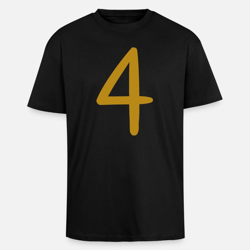 4 - T-shirt unisexe oversize épais - noir