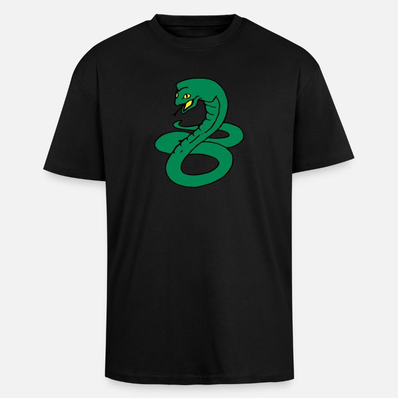 Cobra - Oversized Heavyweight Unisex T-Shirt - Schwarz