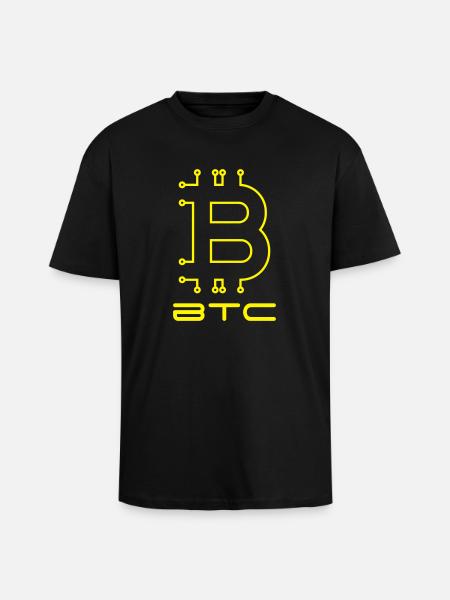 Bitcoin Digital - Oversized Heavyweight Unisex T-Shirt - Schwarz