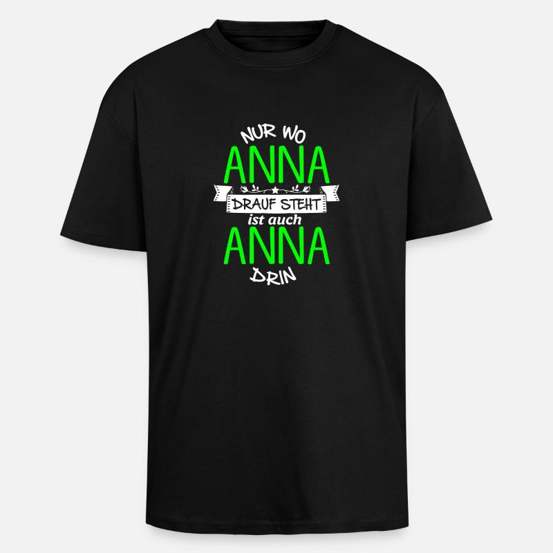 ANNA die Echte - Oversized Heavyweight Unisex T-Shirt - Schwarz