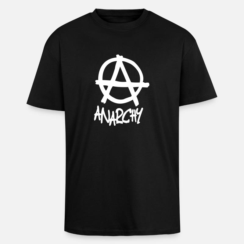 Anarchy - Unisex Oversized Heavyweight T-shirt - black