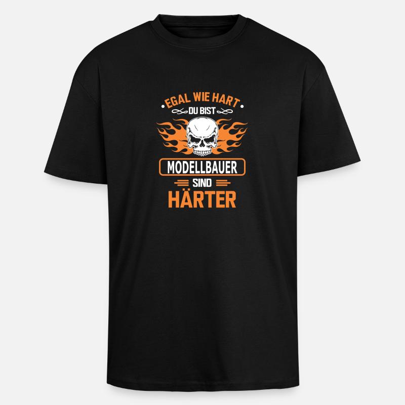 modellbauer - Oversized Heavyweight Unisex T-Shirt - Schwarz