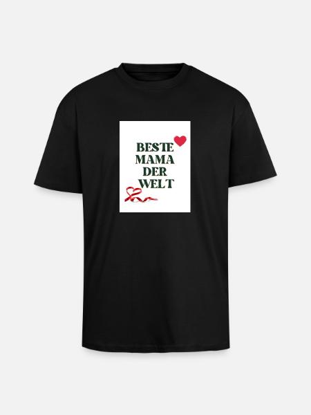Beste Mama der Welt - Oversized Heavyweight Unisex T-Shirt - Schwarz