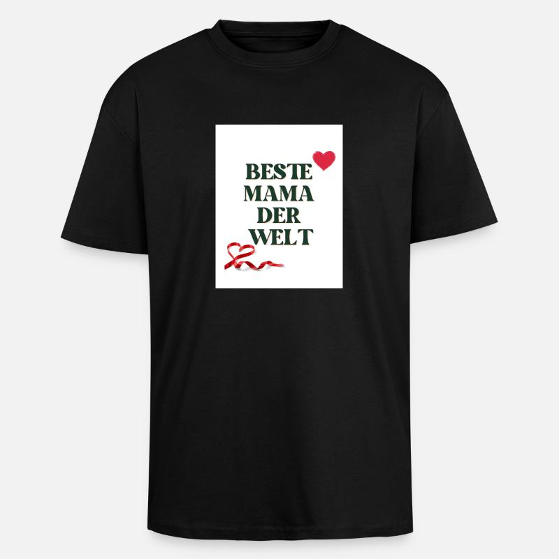 Beste Mama der Welt - Oversized Heavyweight Unisex T-Shirt - Schwarz