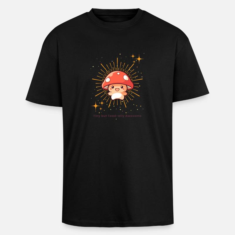 Tiny but Toad ally Awesome - Unisex Oversized Heavyweight T-shirt - black