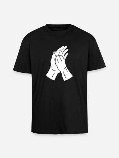 tierpfote hand - Oversized Heavyweight Unisex T-Shirt - Schwarz