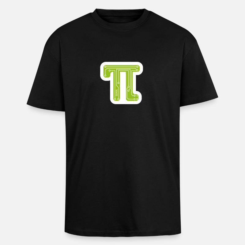 pi - T-shirt unisexe oversize épais - noir