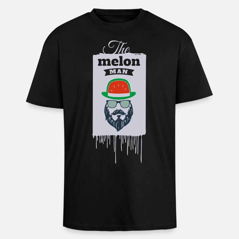 Der Mann mit dem Hut - Oversized Heavyweight Unisex T-Shirt - Schwarz