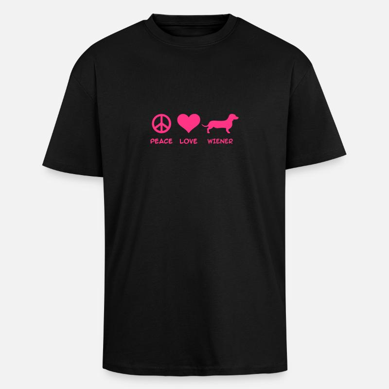 Teckel - T-shirt unisexe oversize épais - noir