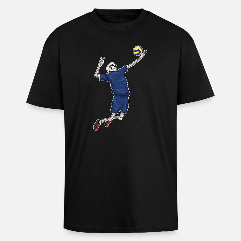 Skeleton Volleyball - T-shirt unisexe oversize épais - noir