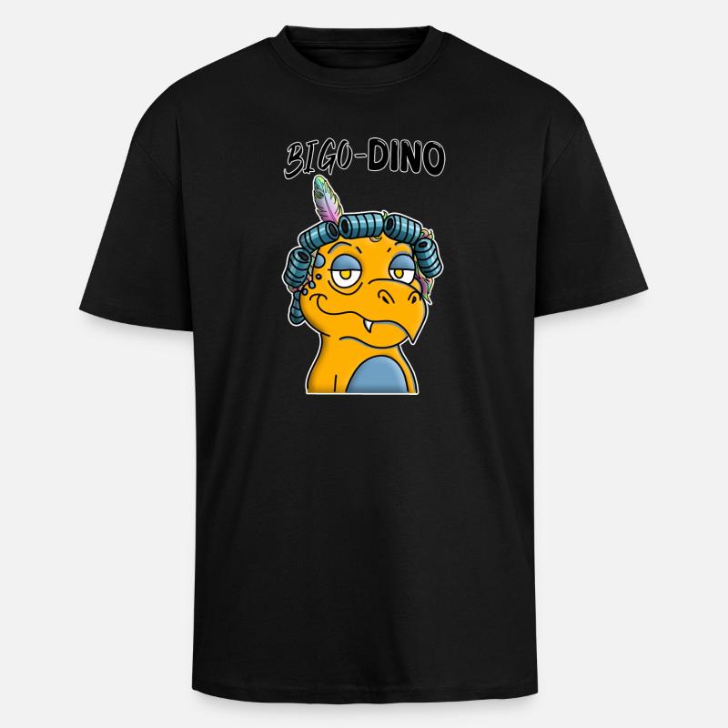 Lockenwickler - Oversized Heavyweight Unisex T-Shirt - Schwarz