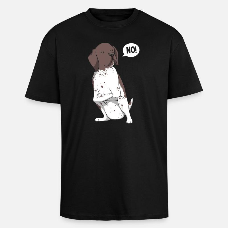 Tysk pointerhund Tysk korthår - Unisex oversized heavyweight t-shirt - sort