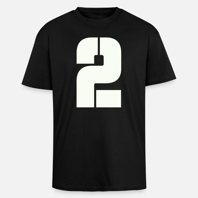 2 - Oversized Heavyweight Unisex T-Shirt - Schwarz