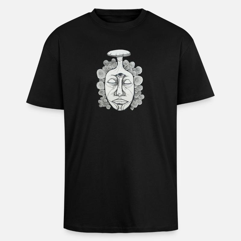 Drittes Auge - Oversized Heavyweight Unisex T-Shirt - Schwarz
