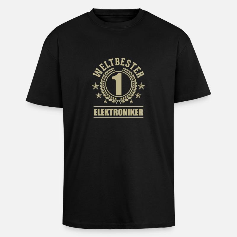 Weltbester Elektroniker - Oversized Heavyweight Unisex T-Shirt - Schwarz