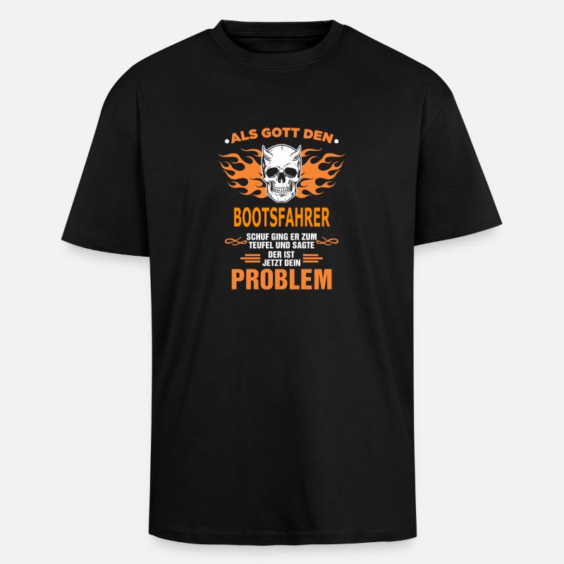 BOOTSFAHRER - Oversized Heavyweight Unisex T-Shirt - Schwarz
