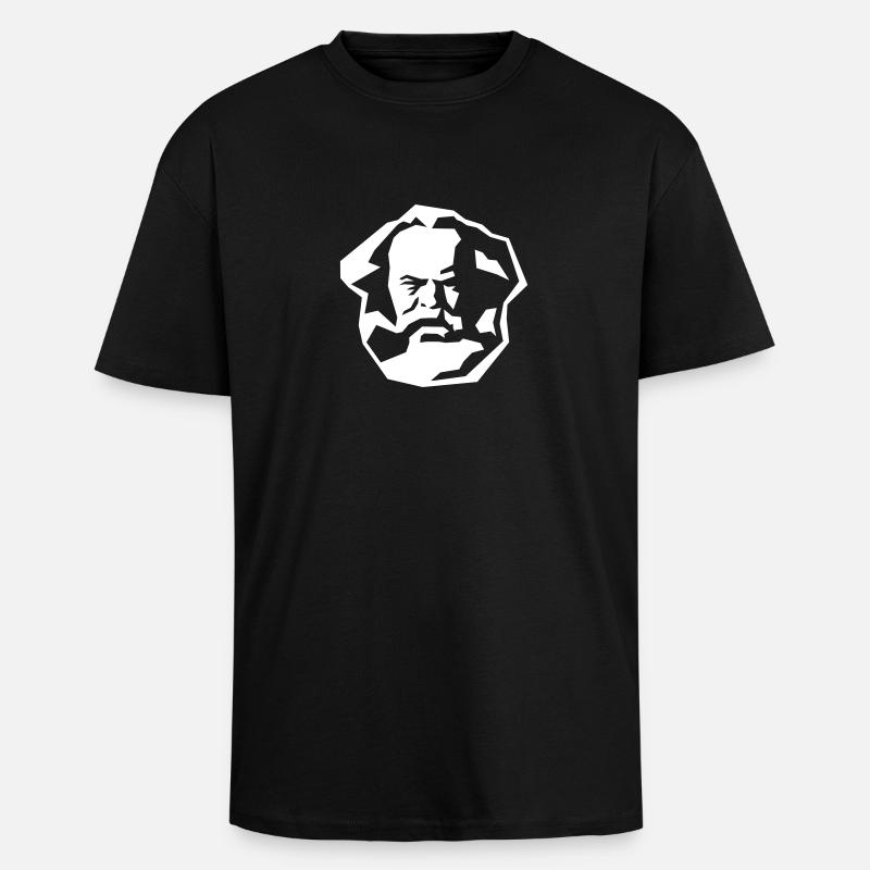 Karl Marx - Oversized Heavyweight Unisex T-Shirt - Schwarz