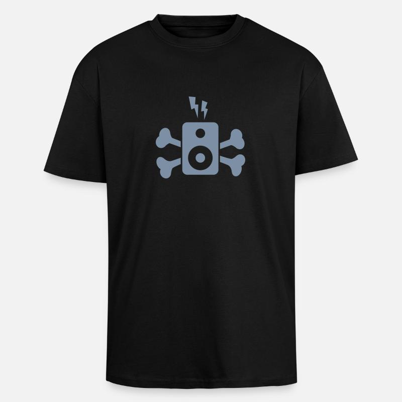 MUSIC BOX FLASH BONES - Oversized Heavyweight Unisex T-Shirt - Schwarz