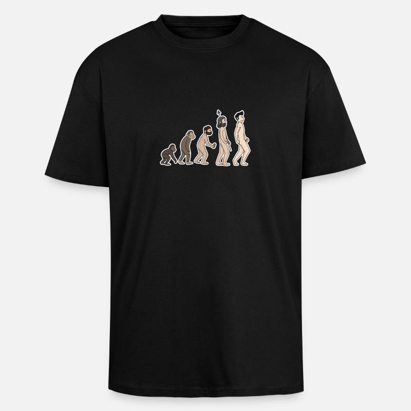 Evolution - Oversized Heavyweight Unisex T-Shirt - Schwarz