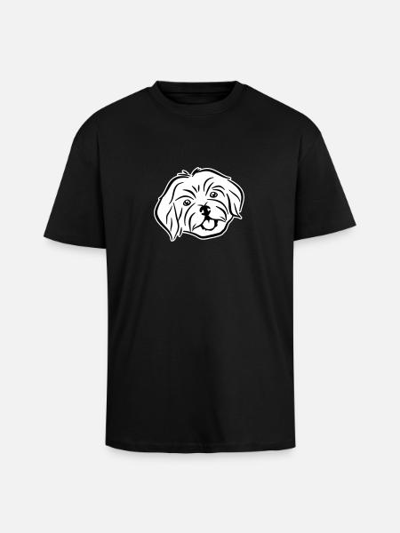 Havaneser - Oversized Heavyweight Unisex T-Shirt - Schwarz