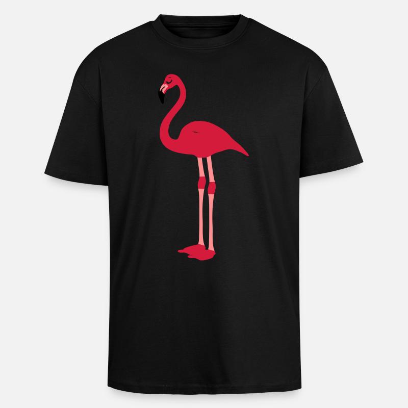flamant - T-shirt unisexe oversize épais - noir