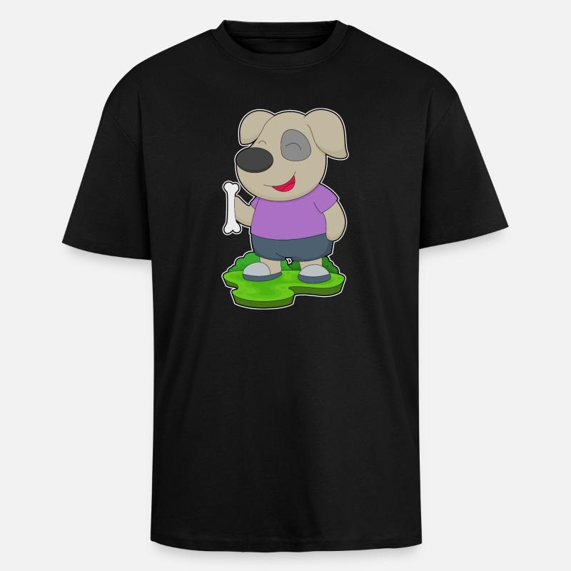 Os de chien - T-shirt unisexe oversize épais - noir