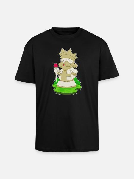 pièce d’échecs roi échecs - T-shirt unisexe oversize épais - noir