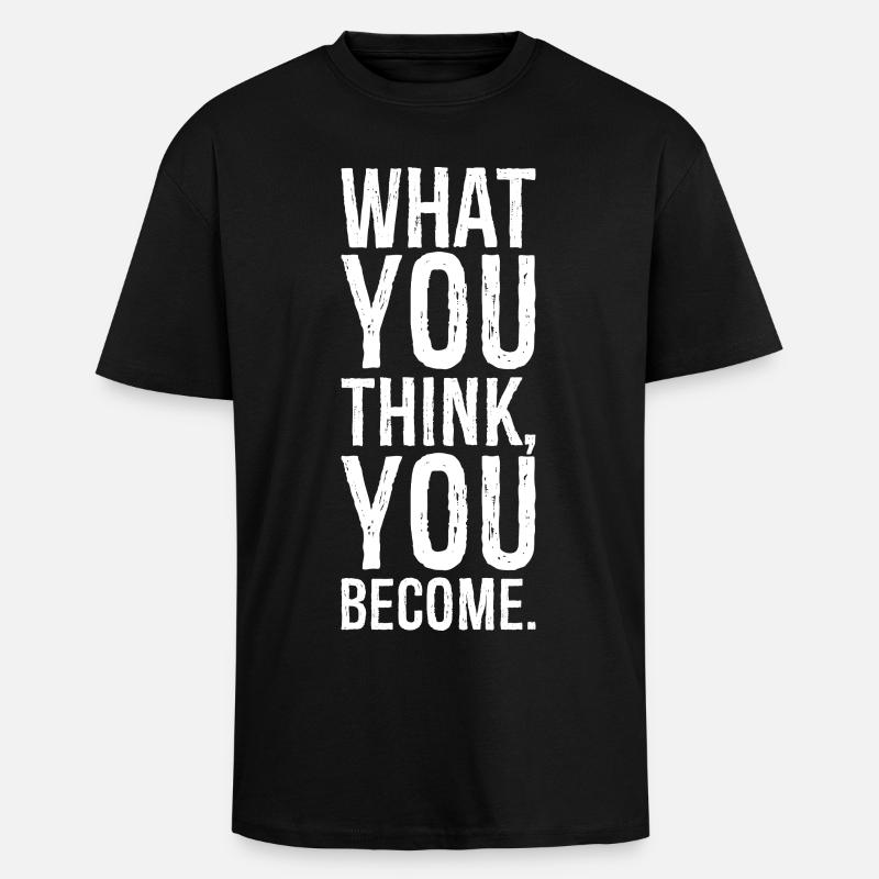 was du glaubst zu werden - Oversized Heavyweight Unisex T-Shirt - Schwarz