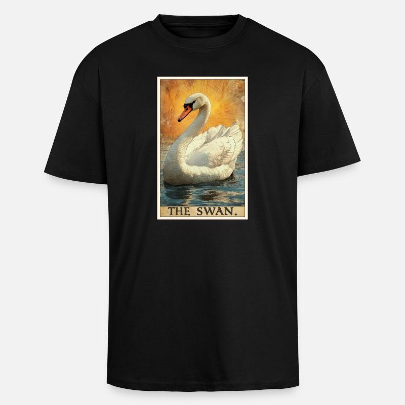 Cygnes Cygne - T-shirt unisexe oversize épais - noir