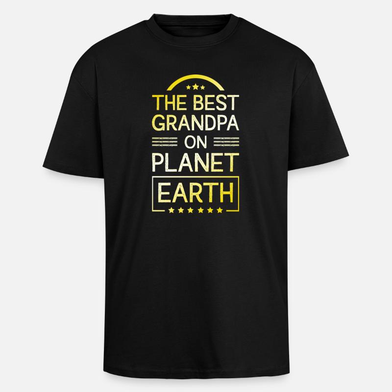 Bester Opa Spruch - Oversized Heavyweight Unisex T-Shirt - Schwarz