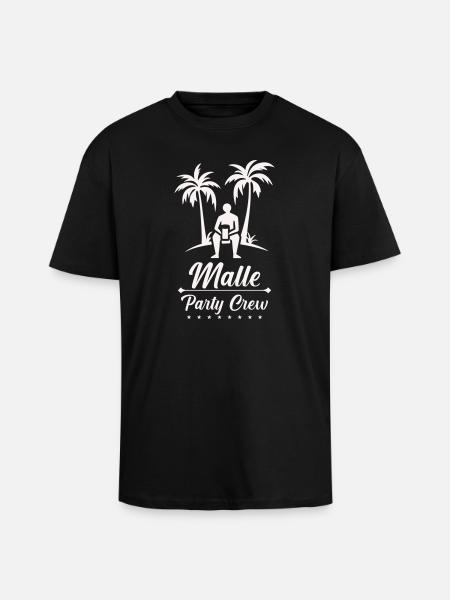 Beach Vacation Malle Party Crew - Unisex Oversized Heavyweight T-shirt - black