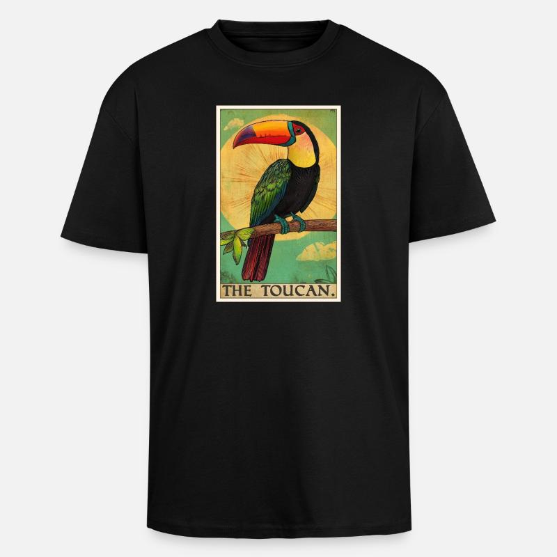 Toucans Toucan - T-shirt unisexe oversize épais - noir