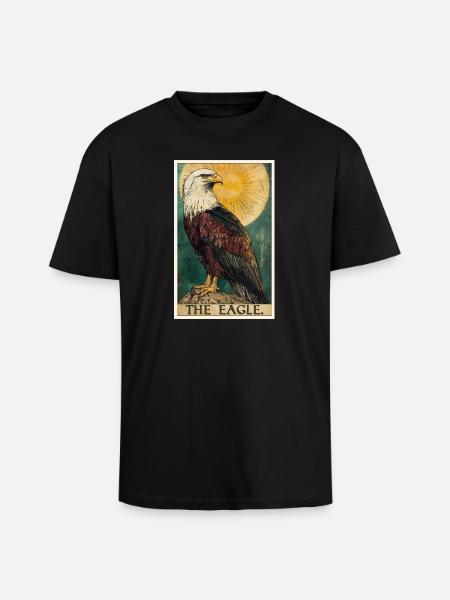 Eagle - Unisex Oversized Heavyweight T-shirt - black