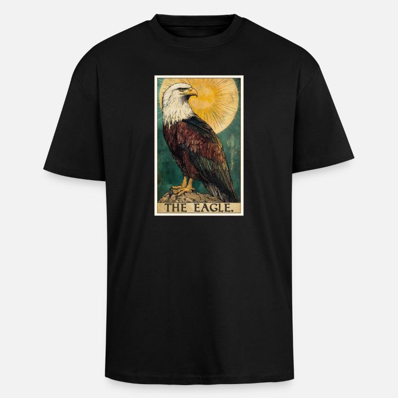 Eagle - Unisex Oversized Heavyweight T-shirt - black