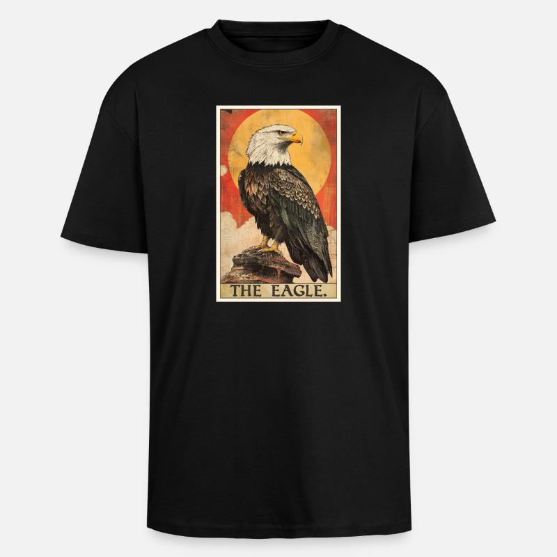 Eagle - Unisex Oversized Heavyweight T-shirt - black