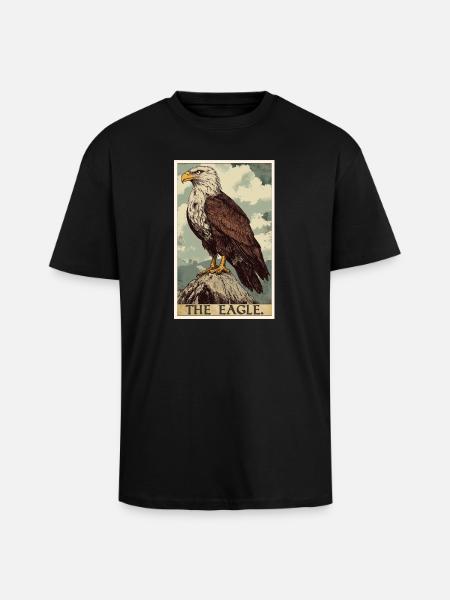 Eagle - Unisex Oversized Heavyweight T-shirt - black