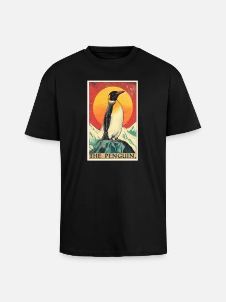 Penguins Penguin - Unisex Oversized Heavyweight T-shirt - black