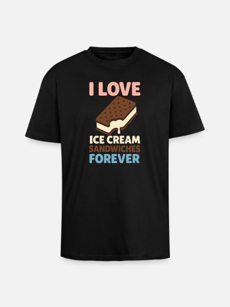 Eis-sandwich-liebhaber Sommerdessert - Oversized Heavyweight Unisex T-Shirt - Schwarz