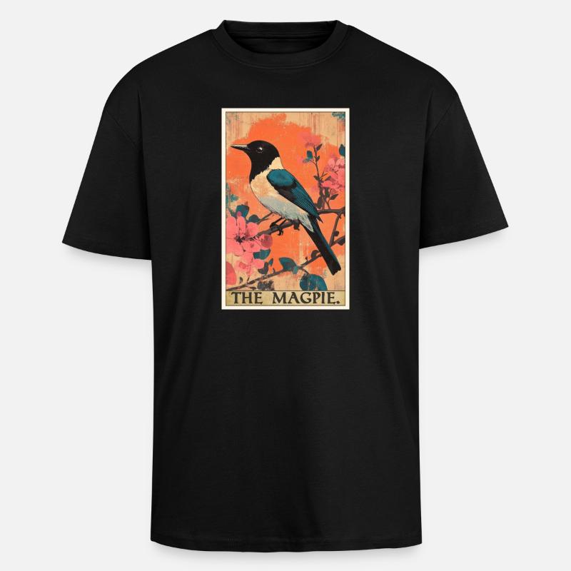 Pies Magpie - T-shirt unisexe oversize épais - noir