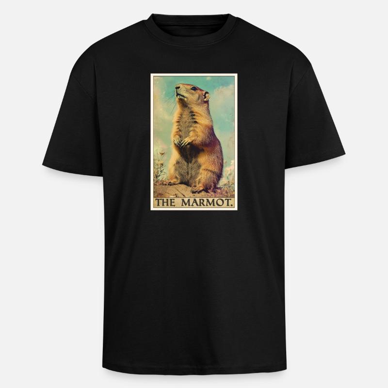 Marmottes Marmotte - T-shirt unisexe oversize épais - noir