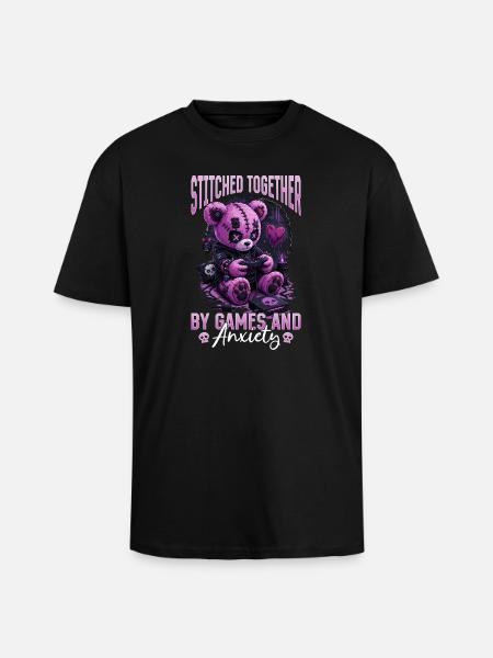 Pastel Goth Soft Goth Gaming Gamer - Unisex Oversized Heavyweight T-shirt - black