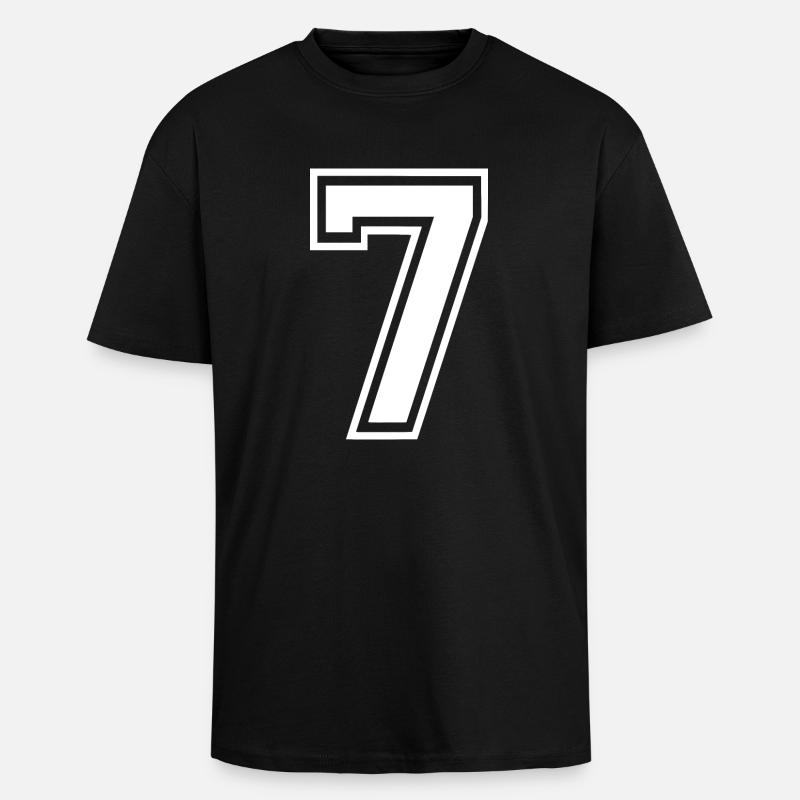 7 - T-shirt unisexe oversize épais - noir