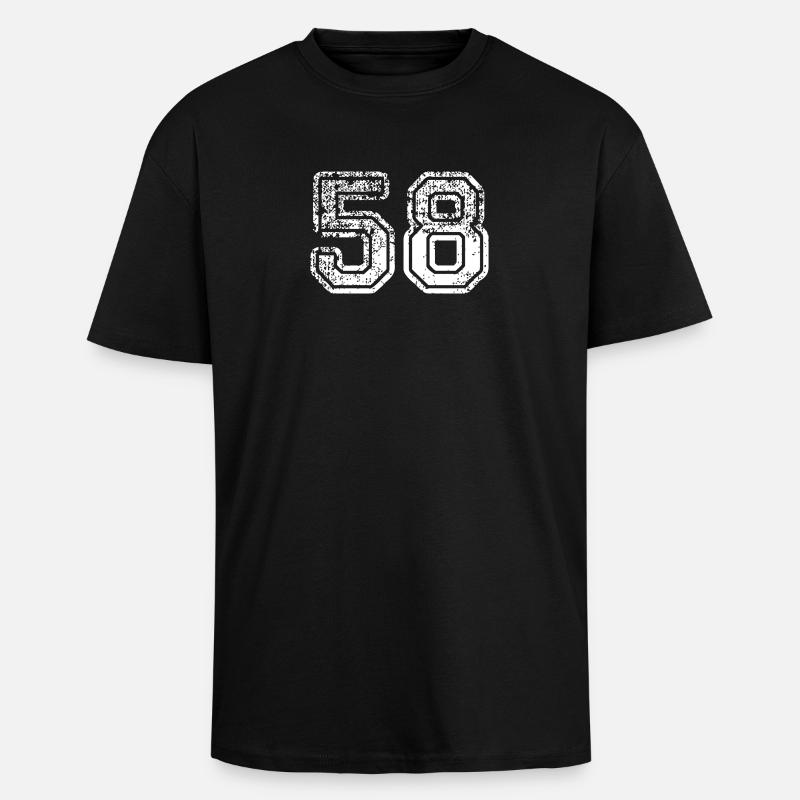 58 - Oversized Heavyweight Unisex T-Shirt - Schwarz