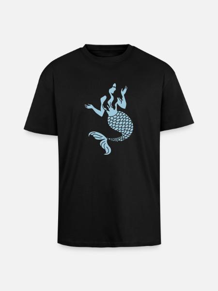 mermaid - Unisex Oversized Heavyweight T-shirt - black