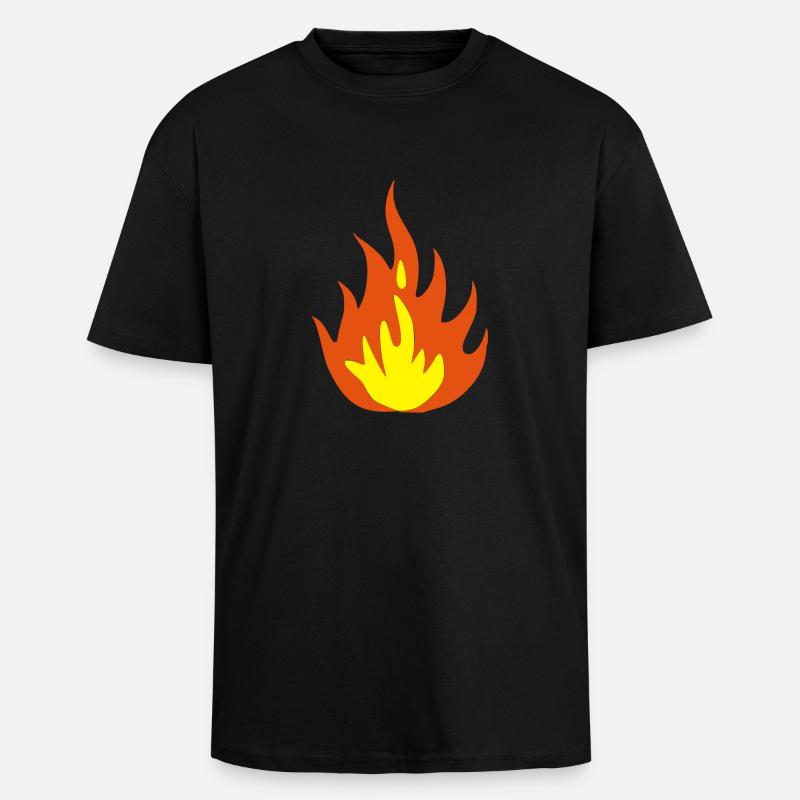 fire - Oversized Heavyweight Unisex T-Shirt - Schwarz