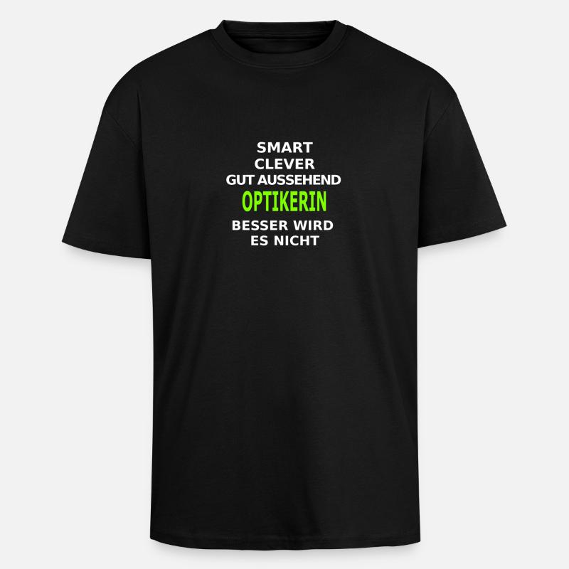 optikerin - Oversized Heavyweight Unisex T-Shirt - Schwarz