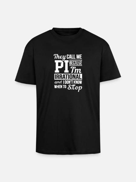 Pi Day T Shirt - Oversized Heavyweight Unisex T-Shirt - Schwarz