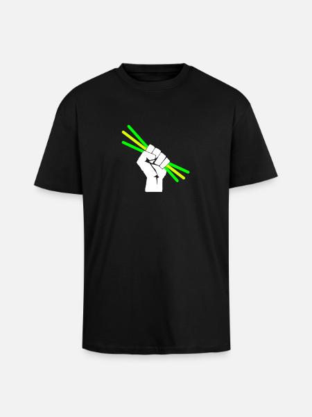Leuchtstäbchen - Knicklicht - Faust - Oversized Heavyweight Unisex T-Shirt - Schwarz